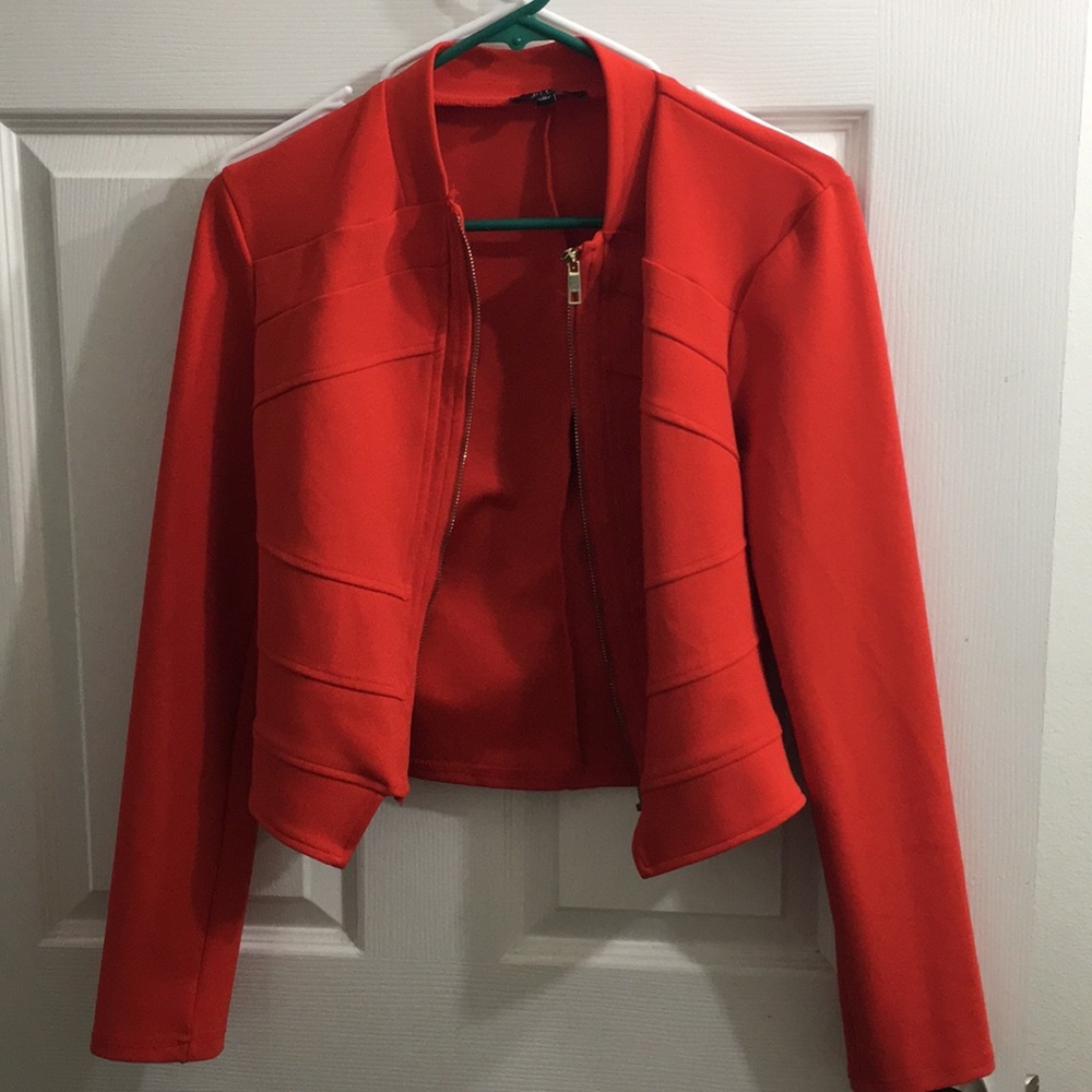 Long sleeve red blazer